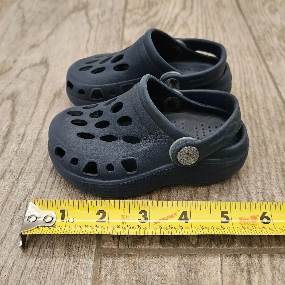 Toddler Kids Classic Clogs Navy Blue Size 4-5